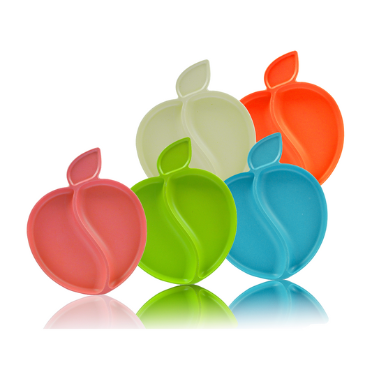 Apple Plate Set (Multi-Color) - 5 pieces