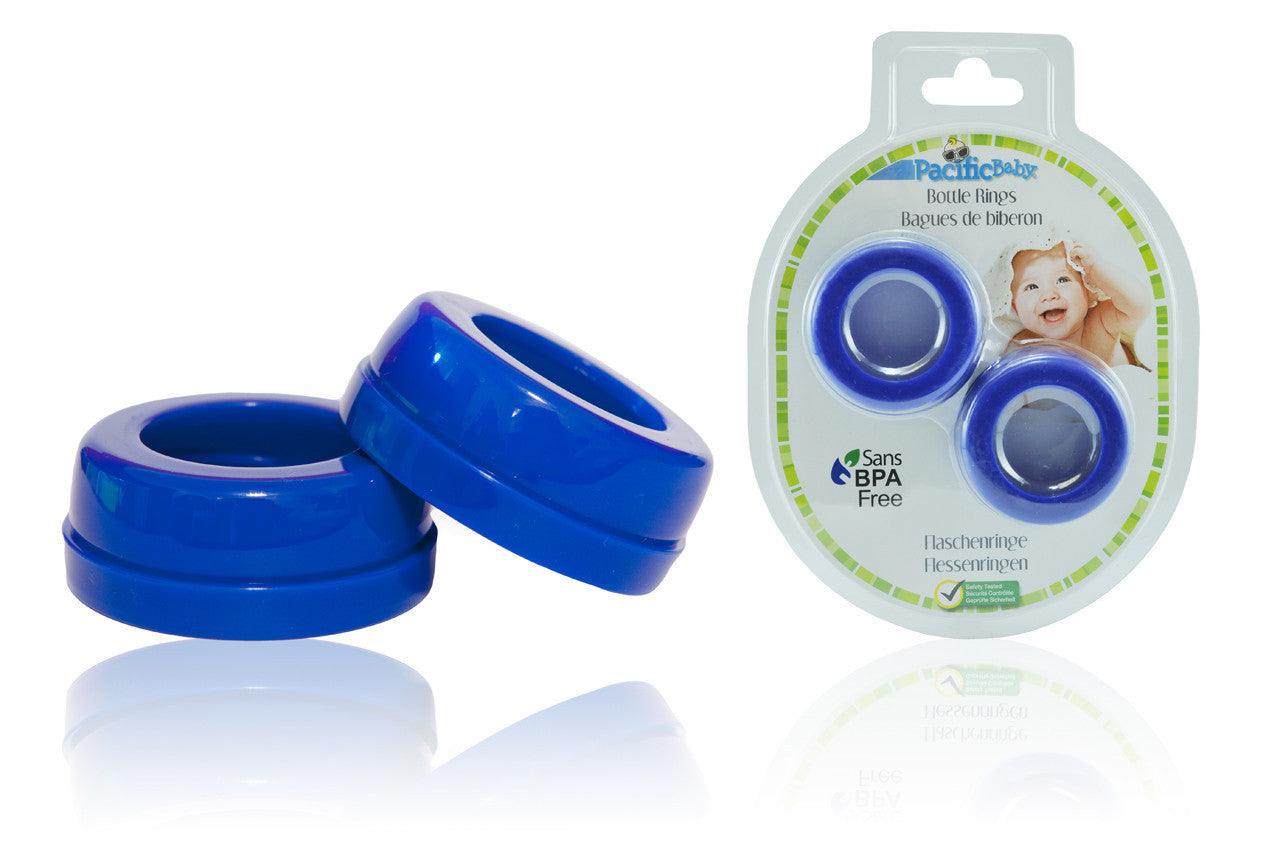 Bottle Rings - Wide Neck Blue 2 pack - Pacific Baby