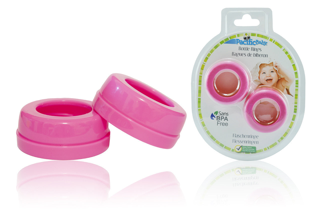 Bottle Rings - Wide Neck Pink 2 pack - Pacific Baby