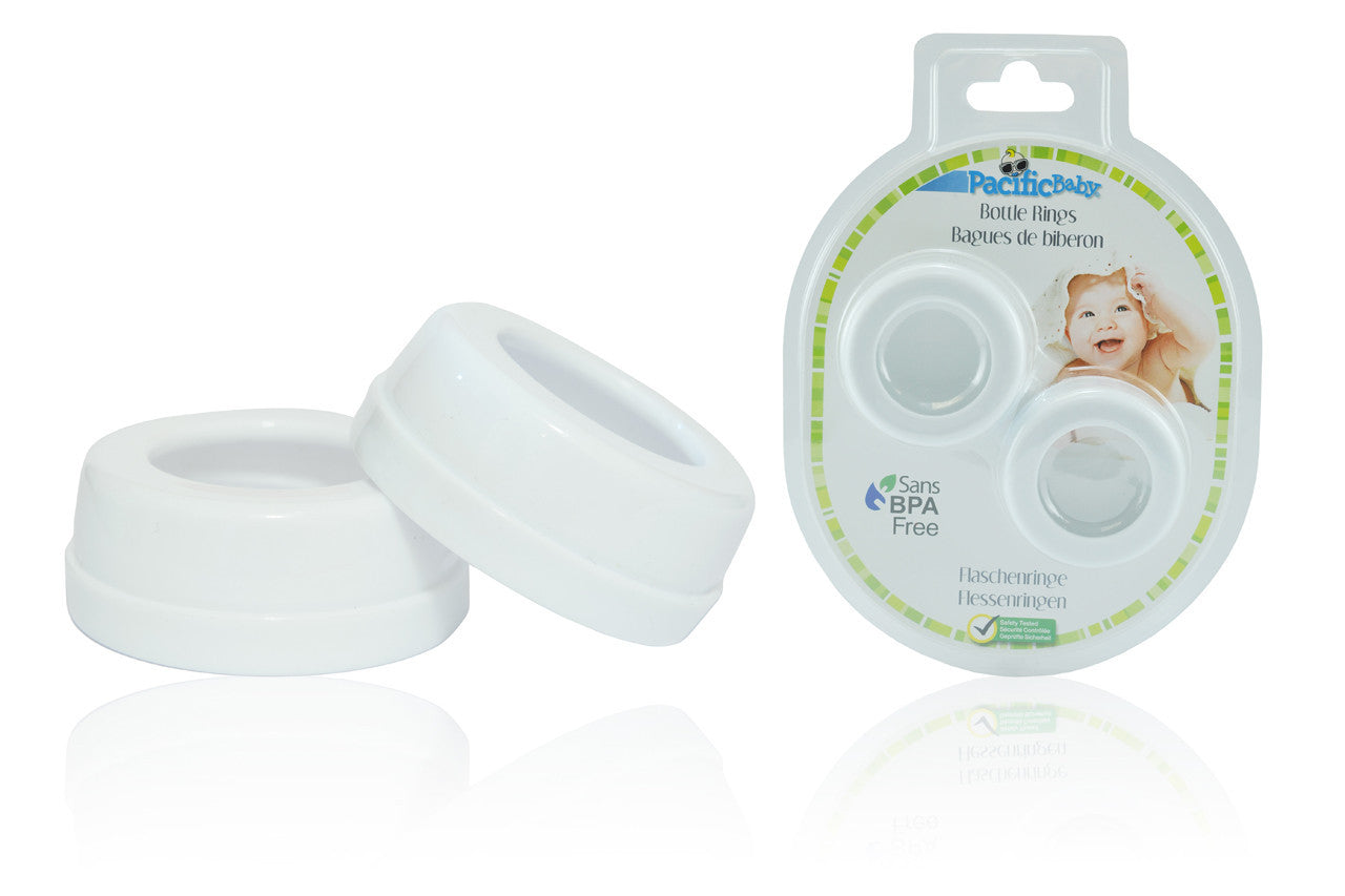 Bottle Rings - Wide Neck White 2 pack - Pacific Baby