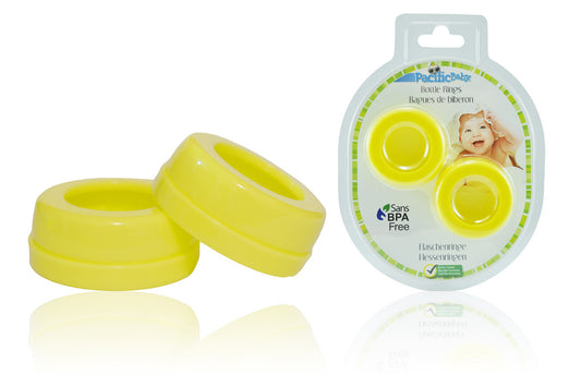 Bottle Rings - Wide Neck Yellow 2 pack - Pacific Baby